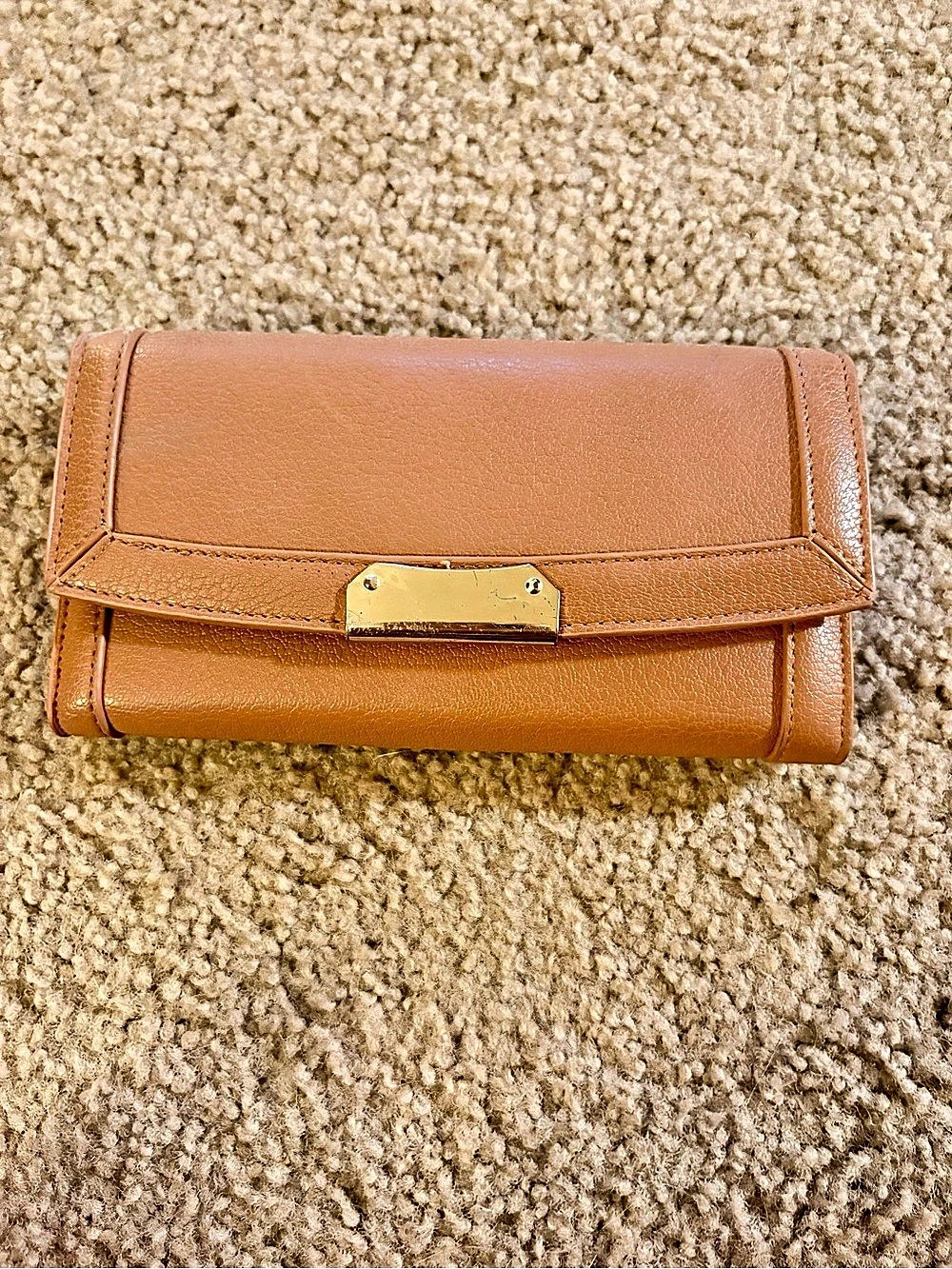 Tan Continental Flap Wallet
